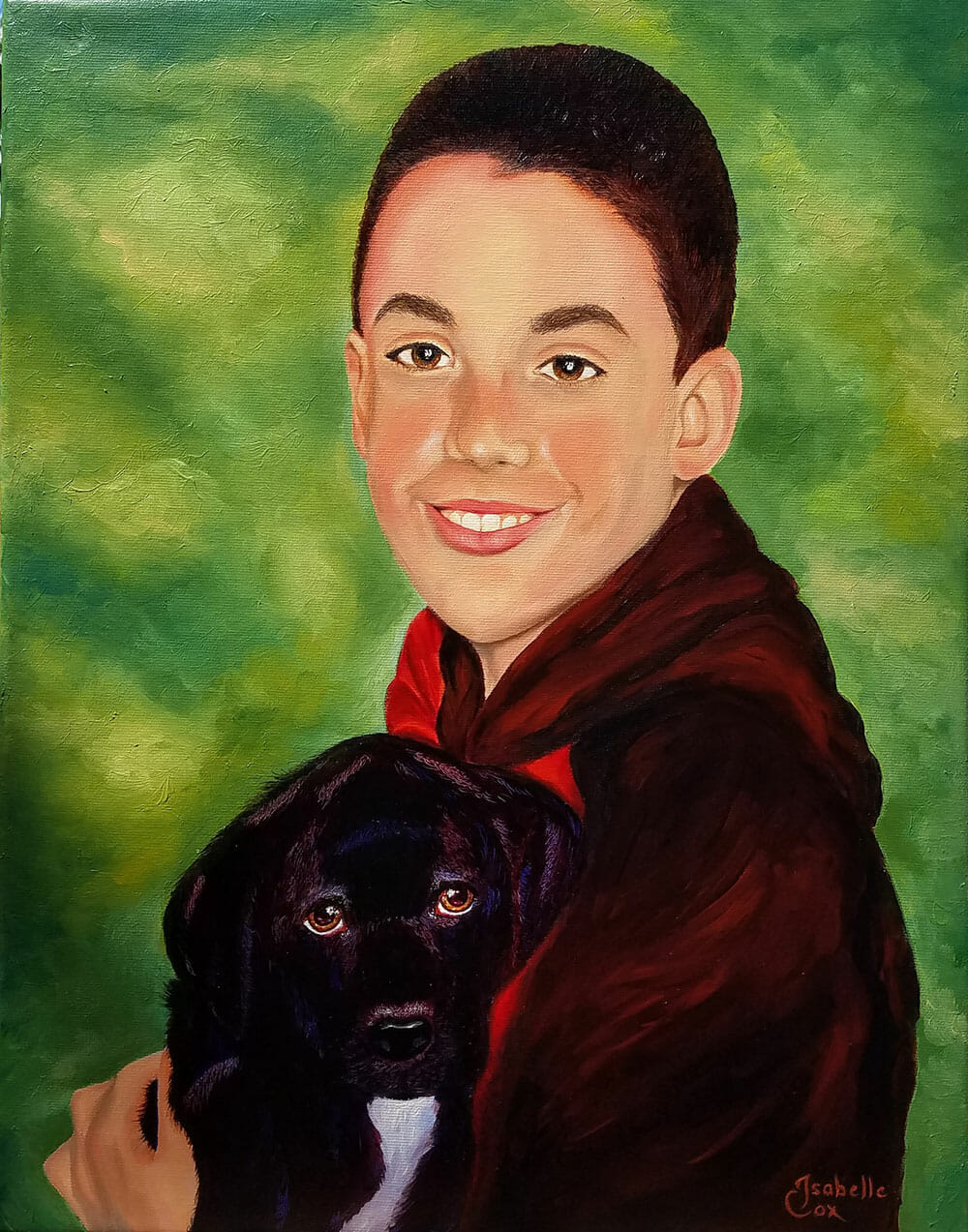 Teenager with puppy