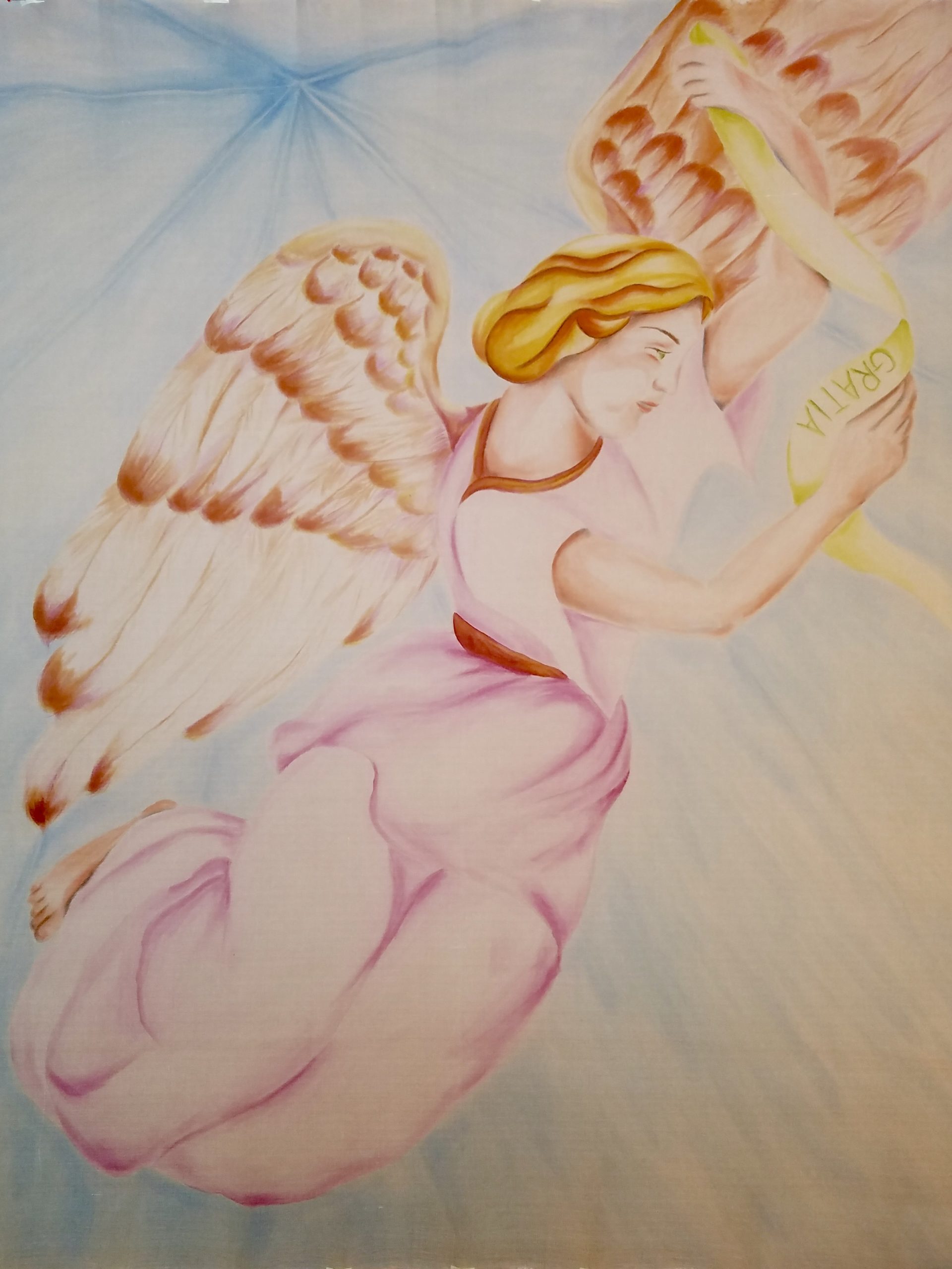 angel silk painting