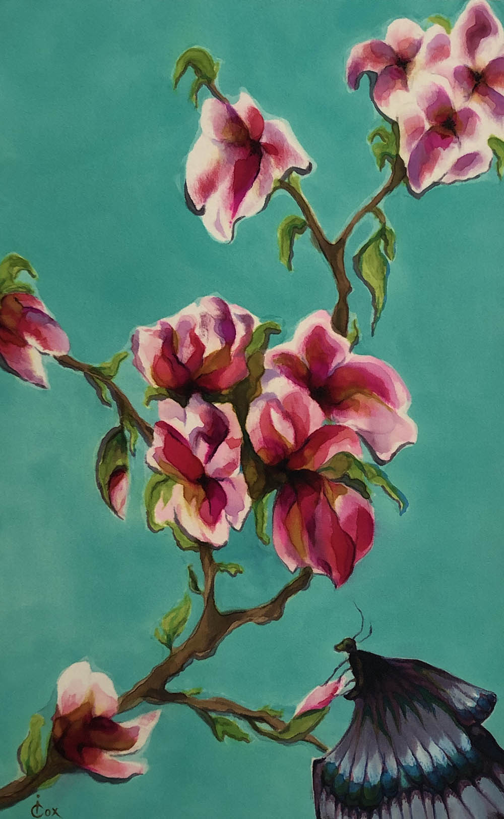 magnolia silk painting